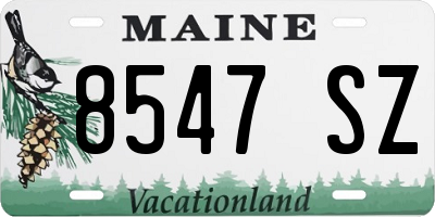 ME license plate 8547SZ