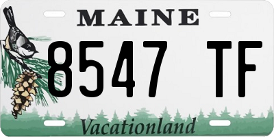 ME license plate 8547TF