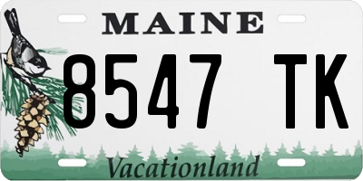 ME license plate 8547TK