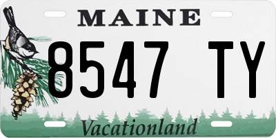 ME license plate 8547TY