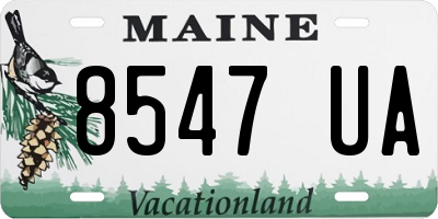 ME license plate 8547UA