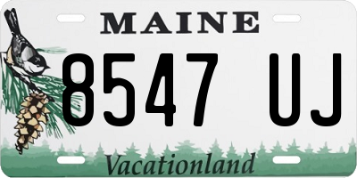 ME license plate 8547UJ