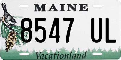 ME license plate 8547UL