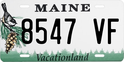 ME license plate 8547VF