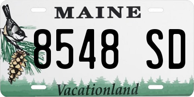 ME license plate 8548SD