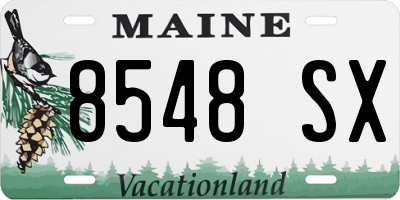 ME license plate 8548SX