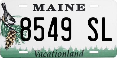 ME license plate 8549SL