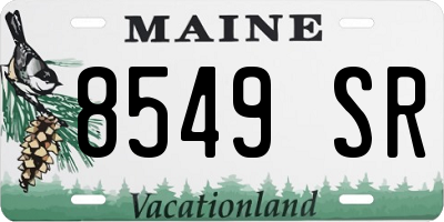 ME license plate 8549SR