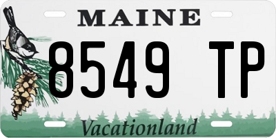 ME license plate 8549TP