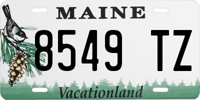ME license plate 8549TZ