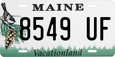 ME license plate 8549UF