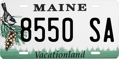 ME license plate 8550SA