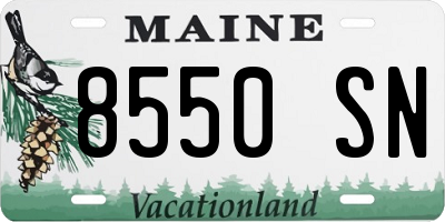 ME license plate 8550SN