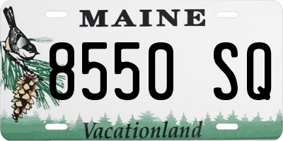 ME license plate 8550SQ