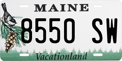 ME license plate 8550SW