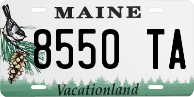 ME license plate 8550TA