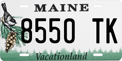 ME license plate 8550TK