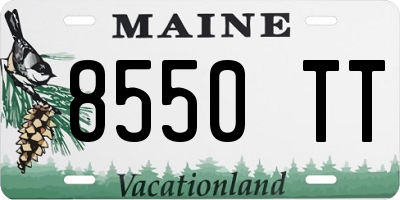 ME license plate 8550TT