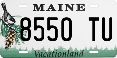 ME license plate 8550TU