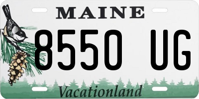 ME license plate 8550UG