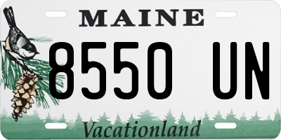 ME license plate 8550UN