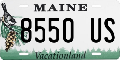 ME license plate 8550US