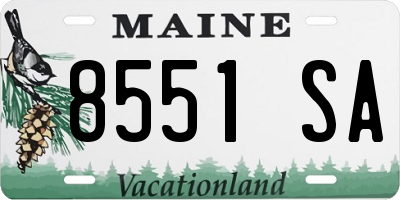 ME license plate 8551SA