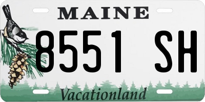 ME license plate 8551SH