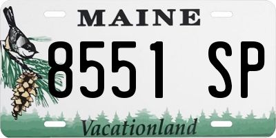 ME license plate 8551SP