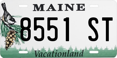 ME license plate 8551ST