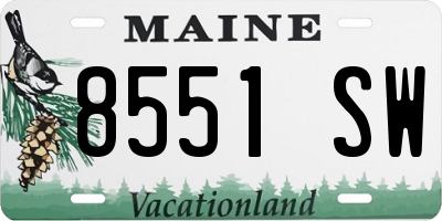 ME license plate 8551SW