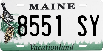 ME license plate 8551SY