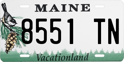 ME license plate 8551TN