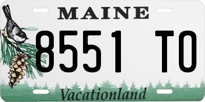 ME license plate 8551TO