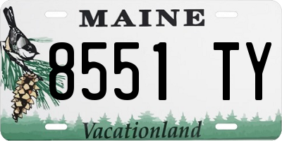 ME license plate 8551TY