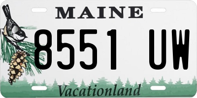 ME license plate 8551UW