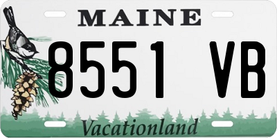 ME license plate 8551VB