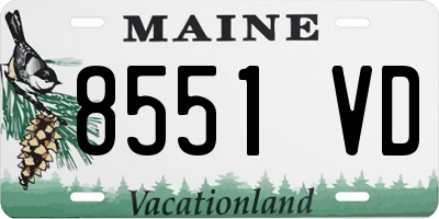 ME license plate 8551VD