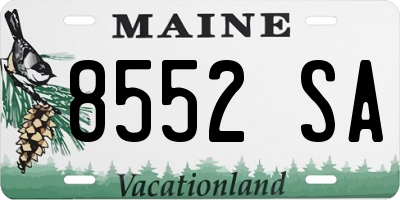 ME license plate 8552SA