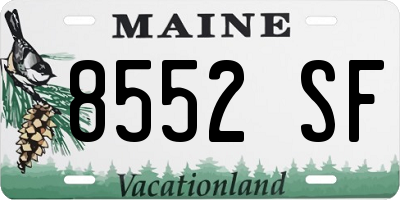 ME license plate 8552SF