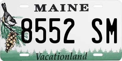 ME license plate 8552SM