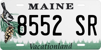 ME license plate 8552SR