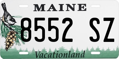 ME license plate 8552SZ