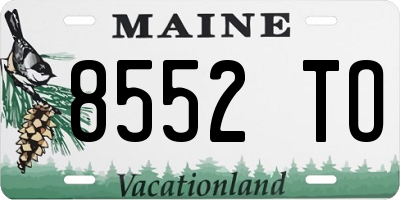 ME license plate 8552TO
