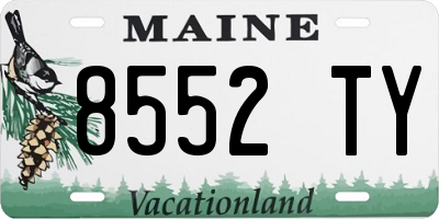 ME license plate 8552TY