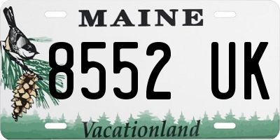 ME license plate 8552UK