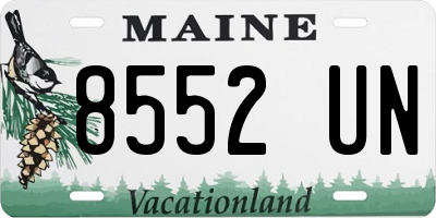 ME license plate 8552UN