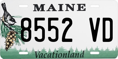 ME license plate 8552VD