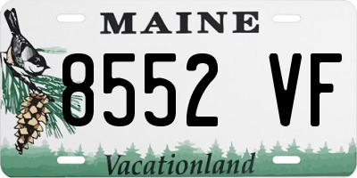 ME license plate 8552VF