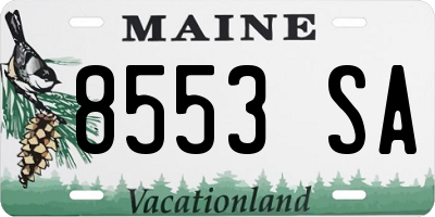 ME license plate 8553SA